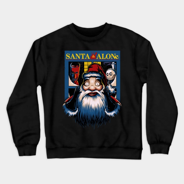 Santa Alone Crewneck Sweatshirt by BER